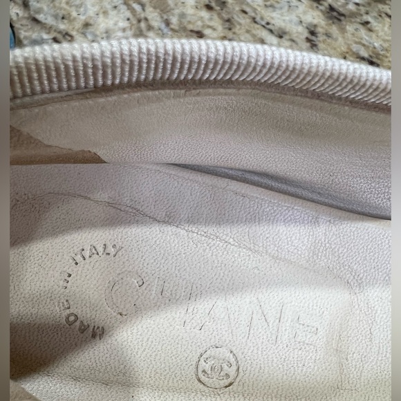 CHANEL VTG Graffiti Cap-Toe Interlocking CC Logo Ballet Flats 40 - Picture 11 of 13